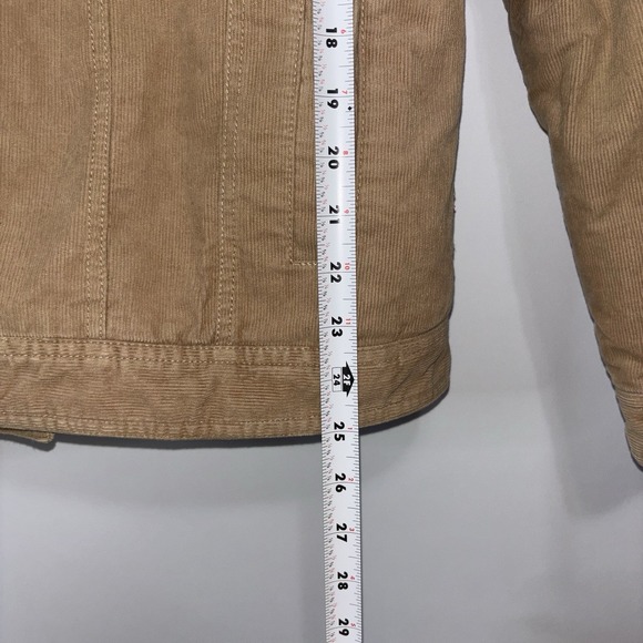 Bershka Women's Corduroy Trucker Jacket Pink Size M Sherpa Lined - Picture 8 of 9